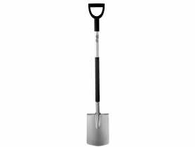 Szpadel prosty zaokrąglony, trzonek metal, uchwyt D tworzywo 122 cm DEDRA