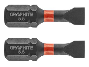 Zdjęcie: Bity udarowe SL5.5x25 mm 2 szt. GRAPHITE