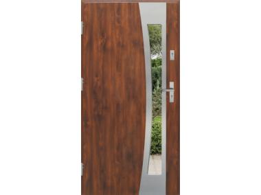 Zdjęcie: Drzwi zewnętrzne stalowo-drewniane Disting Otello 17B Dąb złoty 90 cm lewe KR CENTER