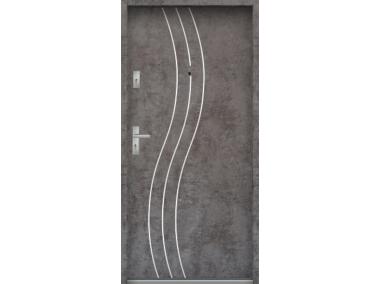 Zdjęcie: Drzwi wejściowe do mieszkań Bastion R-60 Beton ołówkowy 90 cm prawe ODR KR CENTER