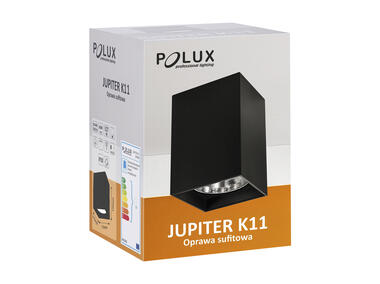 Zdjęcie: Oprawa sufitowa Downlight Jupiter 110x110x155 mm natynkowy kwadrat czarny POLUX