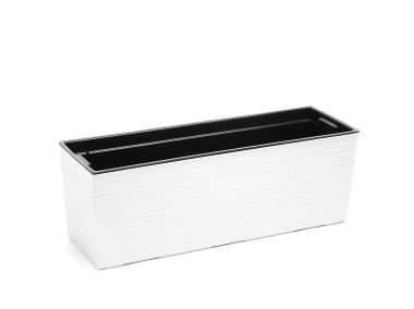 Zdjęcie: Kwietnik Begonia 190x560 mm dłuto biały LAMELA
