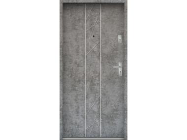 Zdjęcie: Drzwi wejściowe do mieszkań Bastion A-40 Beton srebrny 90 cm lewe ODO KR CENTER