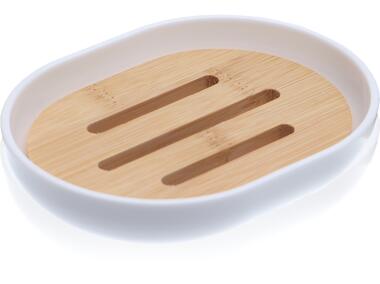 Zdjęcie: Mydelniczka Bamboo biała MALVA