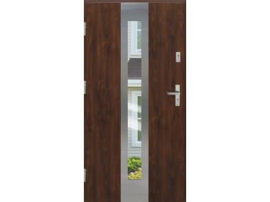 Zdjęcie: Drzwi zewnętrzne stalowo-drewniane Disting Otello 05 Orzech 80 cm lewe KR CENTER