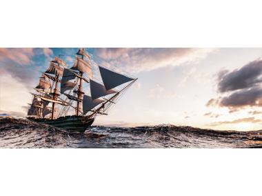 Zdjęcie: Obraz Glaspik 80x125 cm Ship STYLER