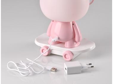 Zdjęcie: Lampa Królik Mini na deskorolce LED 2,5 W róż POLUX