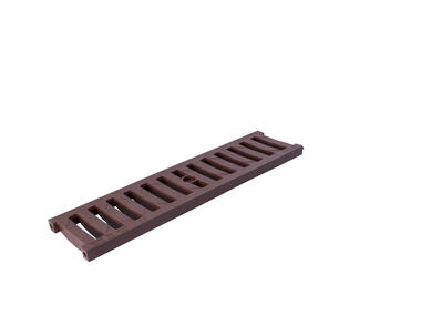 Zdjęcie: Odwodnienie liniowe krata brąz PVC B 125, 500x126x20 mm ZMM MAXPOL