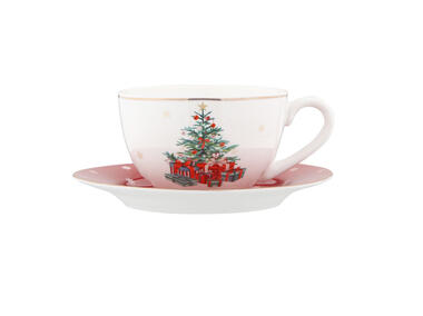Zdjęcie: Filiżanka ze spodkiem Christmas Tree 200 ml w opasce ALTOMDESIGN