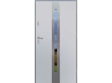 Drzwi zewnętrzne stalowo-drewniane Disting Otello 08 Biały 90 cm prawe KR CENTER