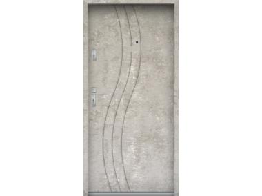 Zdjęcie: Drzwi wejściowe do mieszkań Bastion N-07 Beton naturalny 80 cm prawe ODO KR CENTER