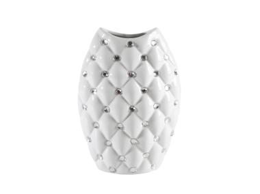 Zdjęcie: Wazon dekoracyjny Ava 17x10x24 cm biały EUROFIRANY