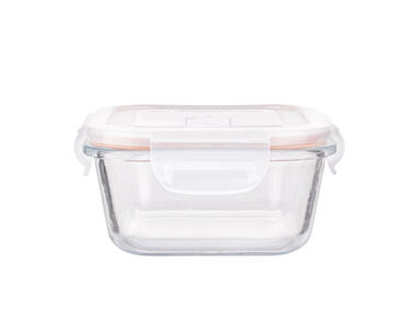 Zdjęcie: Pojemnik żaroodporny z pokrywką kwadratowy 0,45 L - 14x14x6,5 cm Noble ALTOMDESIGN