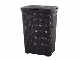 Kosz na bieliznę Rattan 60 L ciemnobrązowy GALICJA