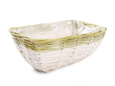 Zdjęcie: Koszyk do obsadzania kwiatami 29x20x12 cm prostokątny TIN TOURS
