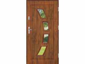 Drzwi zewnętrzne stalowo-drewniane Disting Mario 03 Dąb złoty 100 cm prawe KR CENTER
