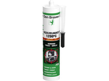 Zdjęcie: Uszczelniacz Fire Sealant 1200 C czarny 280 ml DEN BRAVEN