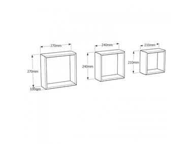 Zdjęcie: Półka modułowa kwadratowa FSS 100 dąb sonoma 270x240x210 mm VELANO