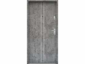 Drzwi wejściowe do mieszkań Bastion A-38 Beton srebrny 80 cm (NW) lewe ODR KR CENTER