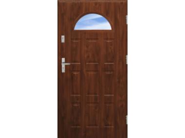 Zdjęcie: Drzwi zewnętrzne stalowo-drewniane Disting Fedora 05 Dąb złoty 90 cm prawe KR CENTER