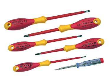 Zdjęcie: Wkrętaki elektrotechniczne 2 komp kk23 ph  szt.5 + wskaźnik napięcia 1000v  PROFIX