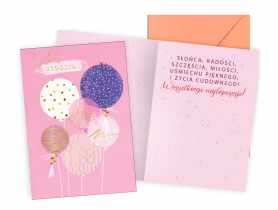 Karnet PR-508 Urodziny - balony KUKARTKA