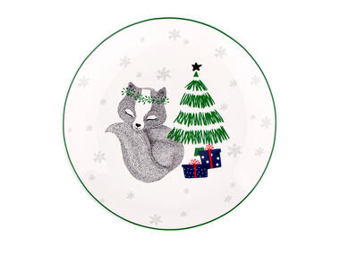 Zdjęcie: Talerz deserowy Winter Friends 21 cm dekorowany Lisek ALTOMDESIGN