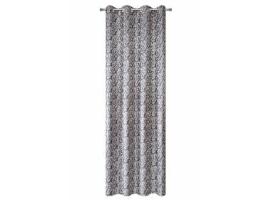 Zdjęcie: Zasłona Maya 140x250 cm czarno-srebrna na przelotkach EUROFIRANY