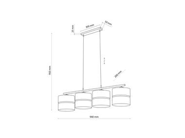 Zdjęcie: Lampa sufitowa Hilton listwa white/gold 3 x E27 4775 TK LIGHTING
