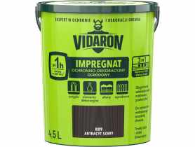 Impregnat ochronno- dekoracyjny 4,5 L antracyt szary VIDARON