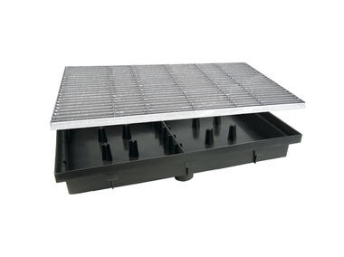 Zdjęcie: Wycieraczka z kratą stalową ocynk 408x600x70 mm fi 50 mm ZMM MAXPOL