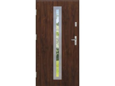Drzwi zewnętrzne stalowo-drewniane Disting Otello 04 Orzech 100 cm lewe KR CENTER