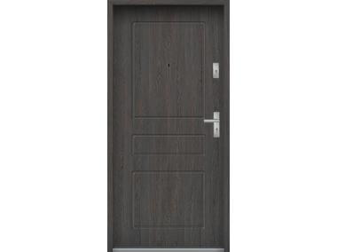 Zdjęcie: Drzwi wejściowe do mieszkań Bastion T-56 Wenge deska 90 cm lewe ODO KR CENTER