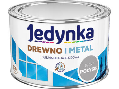 Zdjęcie: Emalia olejno-alkidowa drewno i metal szary jasny 0,36 L połysk JEDYNKA