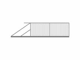 Brama przesuwna Gabi 4x1,5 m stal ocynk+ral7016 struktura lewa POLBRAM