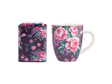 Zdjęcie: Zestaw prezentowy kubek porcelanowy 300ml fioletowy z puszką 8,5x8,5x9,5cm ALTOMDESIGN