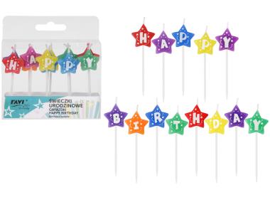 Zdjęcie: Świeczki urodzinowe Gwiazdki Happy Birthday DECOR