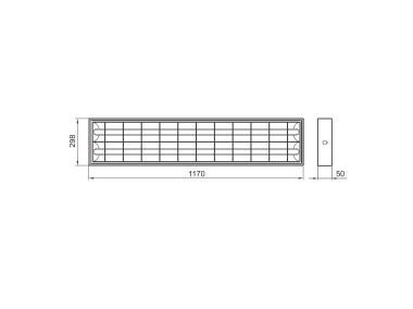 Zdjęcie: Oprawa rastrowa LED natynkowa ProBUS 120x30 cm POLUX