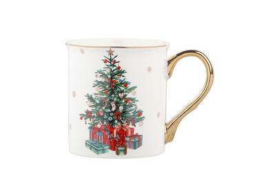 Zdjęcie: Kubek prosty ze złotym uchem Christmas Tree 300 ml ALTOMDESIGN