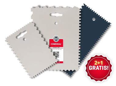 Zdjęcie: Szpachle plastikowe z ząbkami szare 133x90, 178x133 COMENSAL