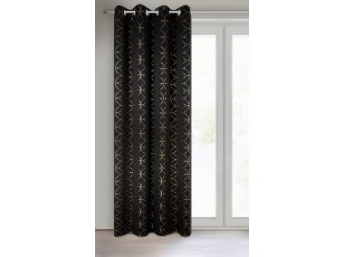 Zdjęcie: Zasłona gotowa Abella 135x250 cm czarny EUROFIRANY