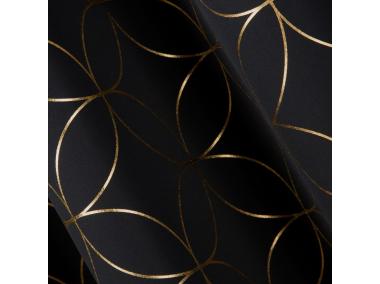 Zdjęcie: Zasłona Abella 135x250 cm czarno-złota na przelotkach EUROFIRANY