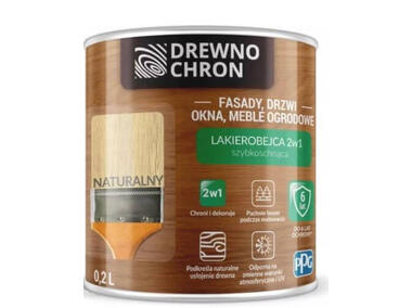 Zdjęcie: Lakierobejca 2w1 dąb naturalny 0,2 L DREWNOCHRON