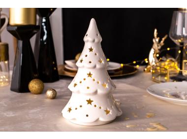 Zdjęcie: Figurka porcelanowa Choinka oświetlenie LED 11x11x19 cm ALTOMDESIGN