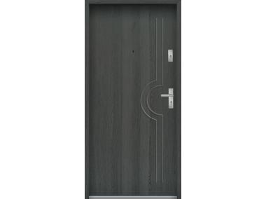Zdjęcie: Drzwi wejściowe do mieszkań Bastion N-03 Grafit 90 cm lewe ODR KR CENTER