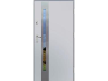 Drzwi zewnętrzne stalowo-drewniane Disting Otello 08B Biały 90 cm prawe KR CENTER