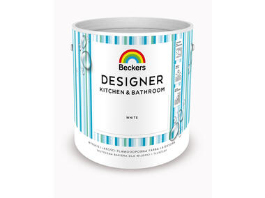 Zdjęcie: Farba lateksowa Designer Kitchen&Bathroom White 2,5 L BECKERS