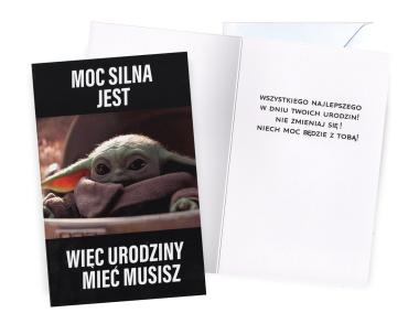 Zdjęcie: Karnet DHS-012 Urodziny - Baby Yoda KUKARTKA