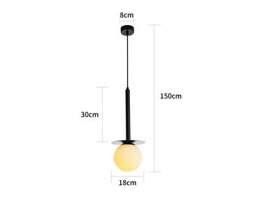 Zdjęcie: Lampa wisząca Roma 1 czarna LIGHT PRESTIGE