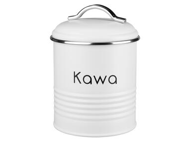 Zdjęcie: Pojemnik metalowy okrągły Alcano kawa biały GALICJA